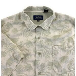 Nat Nast Luxury Originals Men's Silk Blend Pocket AOP Palms Green Camp Shirt XXL